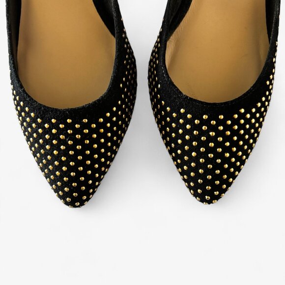 Loeffler Randall Black Suede Studded Tasmin Pumps Size 8 - Picture 4 of 9
